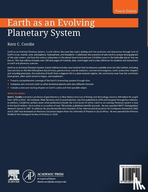Condie, Kent C. (Professor of Geochemistry - Earth as an Evolving Planetary System
