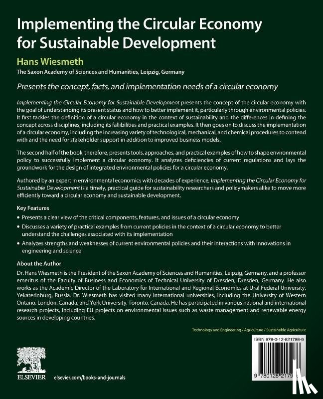 Wiesmeth, Hans (President - Implementing the Circular Economy for Sustainable Development
