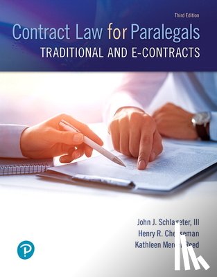 Cheeseman, Henry, Schlageter III, John, Reed, Kathleen - Contract Law for Paralegals