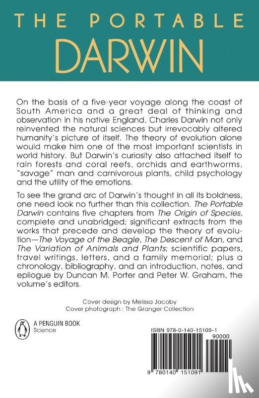 Darwin, Charles, Porter, Duncan, Graham, Peter - The Portable Darwin