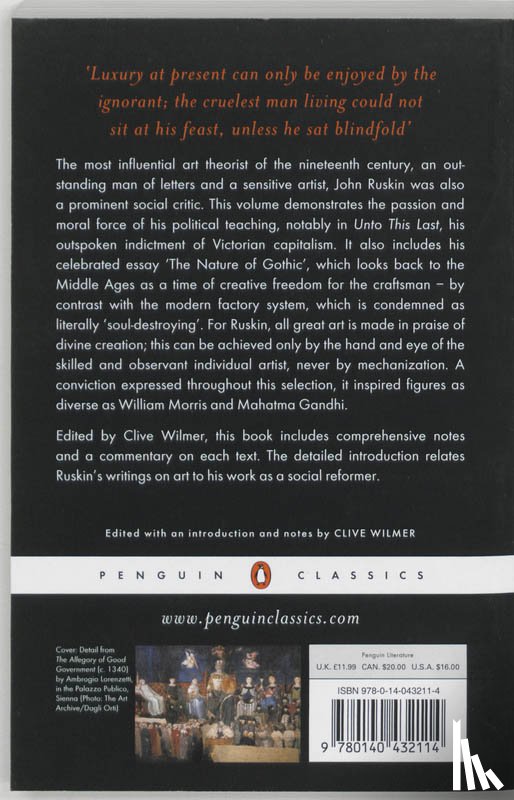 Ruskin, John - Unto This Last and Other Writings