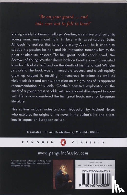 Goethe, Johann Wolfgang von - The Sorrows of Young Werther