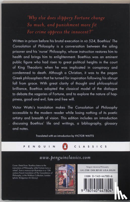 Boethius, Ancius - The Consolation of Philosophy