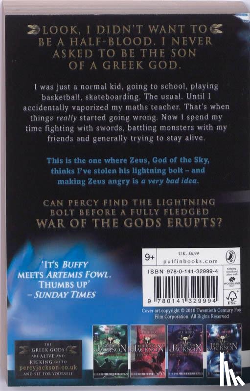 Riordan, Rick - Percy Jackson and the Lightning Thief - Film Tie-in (Book 1 of Percy Jackson)