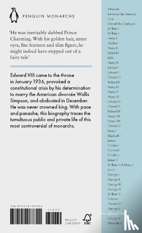 Brendon, Piers - Edward VIII (Penguin Monarchs)