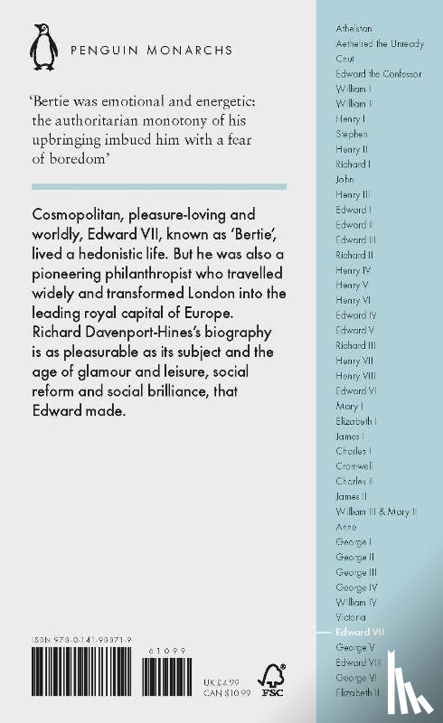 Davenport-Hines, Richard - Edward VII (Penguin Monarchs)