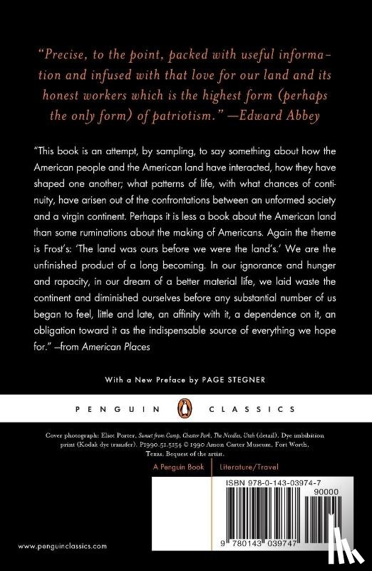 Wallace Stegner, Page Stegner - American Places