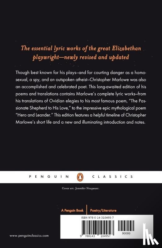 Marlowe, Christopher - Complete Poems and Translations
