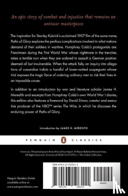 Cobb, Humphrey - Paths of Glory