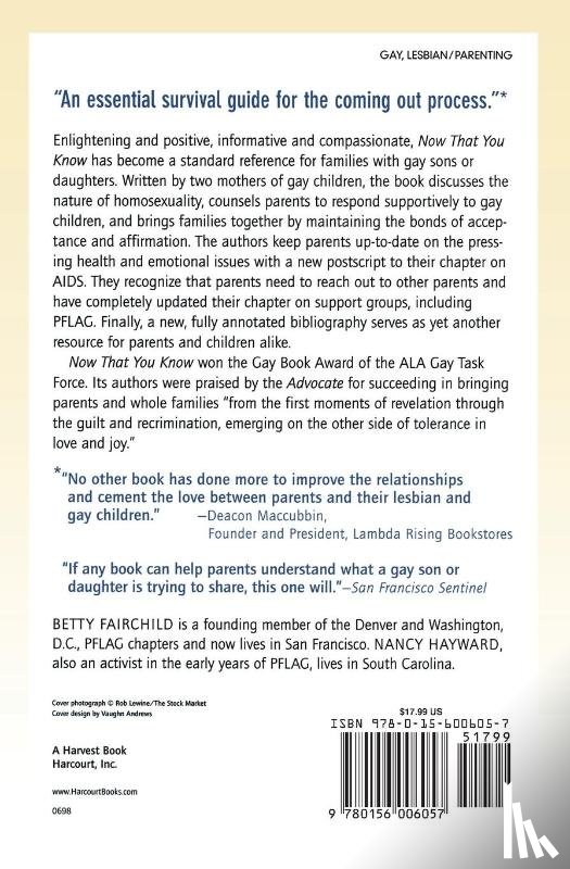 Fairchild, Betty, Hayward, Nancy - Now That You Know