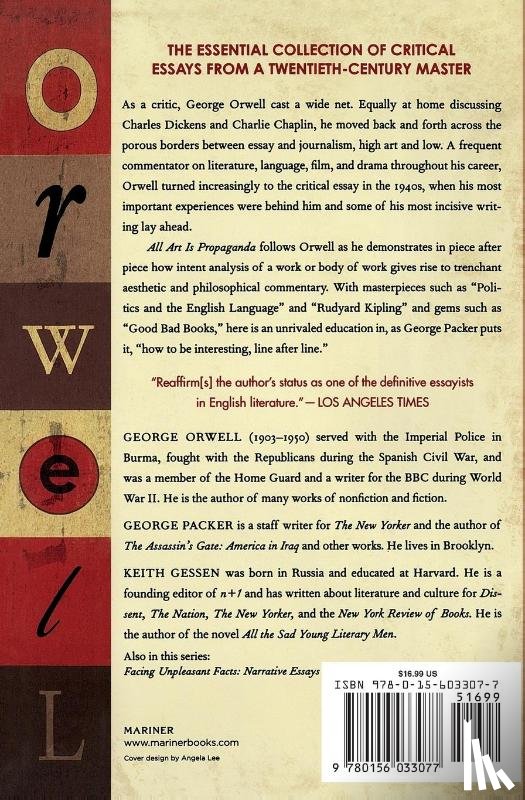 Orwell, George, Gessen, Keith - All Art Is Propaganda