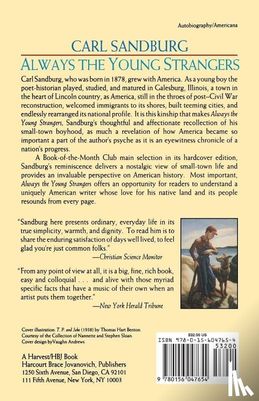 Sandburg, Carl, Sandburg - Always the Young Strangers