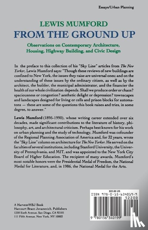 Mumford, Lewis, Mumford - From the Ground Up