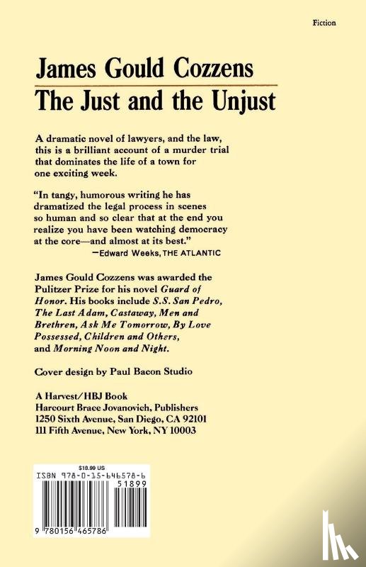 Cozzens, James Gould - The Just and the Unjust