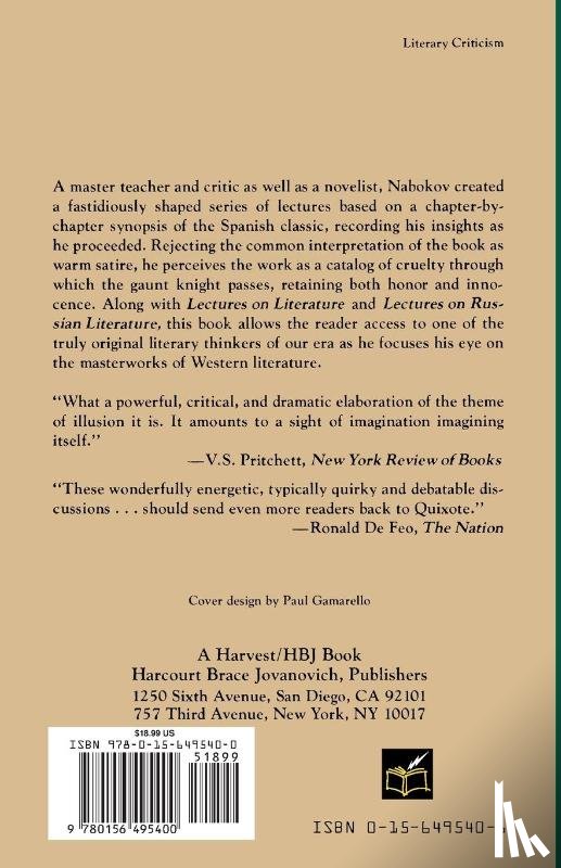 Nabokov, Vladimir - Lectures on Don Quixote