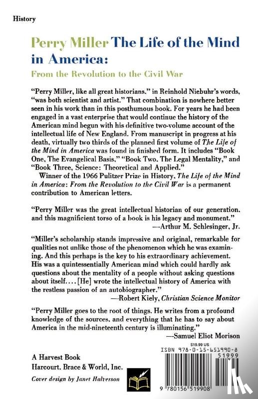 Miller, Perry - The Life of the Mind in America