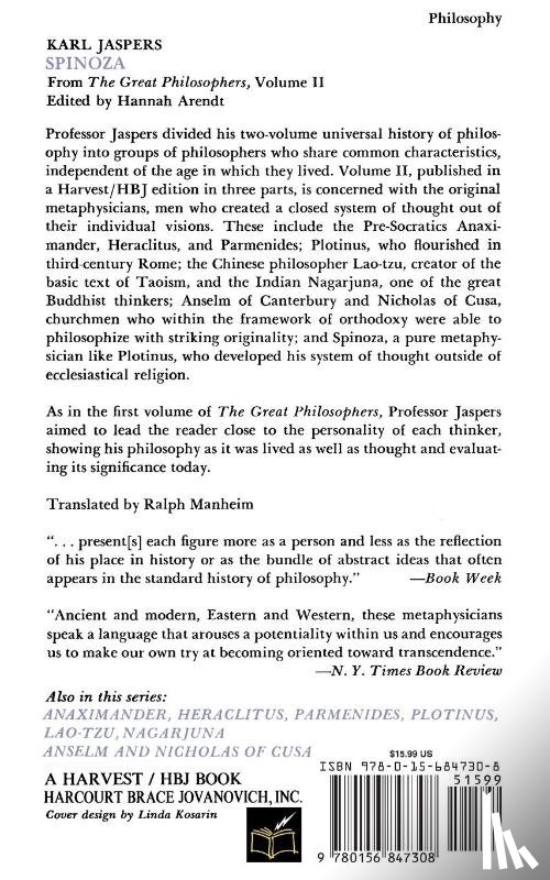Jaspers, Karl - Spinoza
