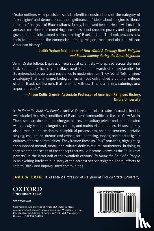 Drake, Jamil W. (Assistant Professor of Religion - To Know the Soul of a People