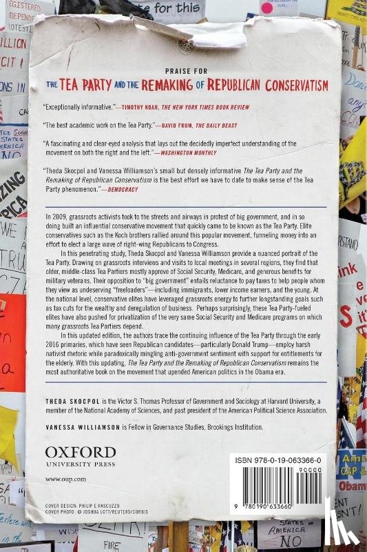Skocpol, Theda (Professor of Government and Sociology, Williamson, Vanessa (Ph.D. Student - The Tea Party and the Remaking of Republican Conservatism