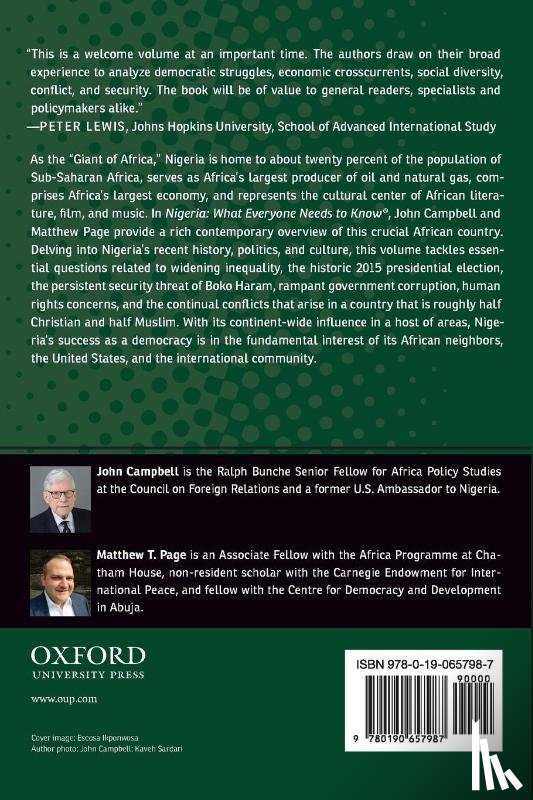 Campbell, John (Ralph Bunche Senior Fellow for Africa Policy Studies, Page, Matthew T. (Fellow - Nigeria