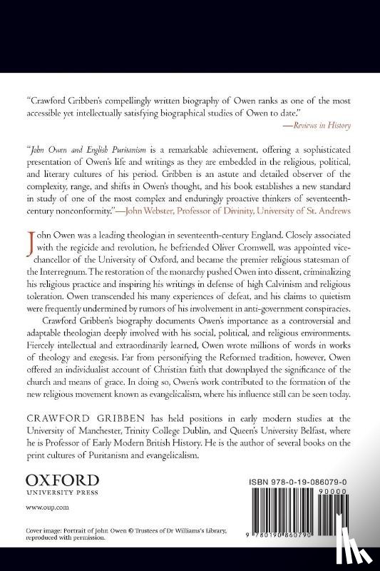 Gribben, Crawford (Professor of Early Modern British History - John Owen and English Puritanism