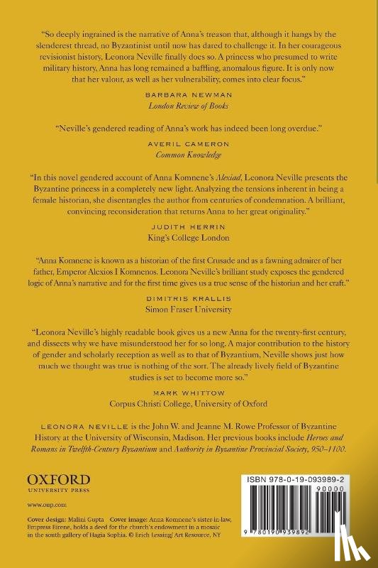 Neville, Leonora (John W. and Jeanne M. Rowe Professor of Byzantine History - Anna Komnene