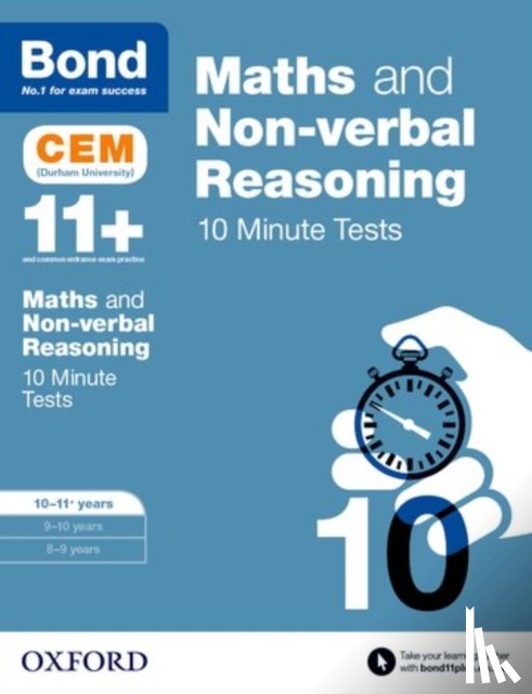 Hughes, Michellejoy, Bond 11+ - Bond 11+: Maths & Non-verbal reasoning: CEM 10 Minute Tests: Ready for the 2025 Cambridge Select Insight exam