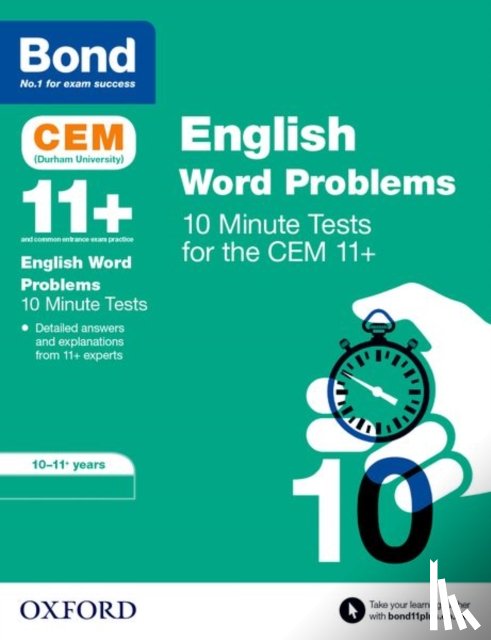 Hughes, Michellejoy, Bond 11+ - Bond 11+: CEM English Word Problems 10 Minute Tests: Ready for the 2025 exam