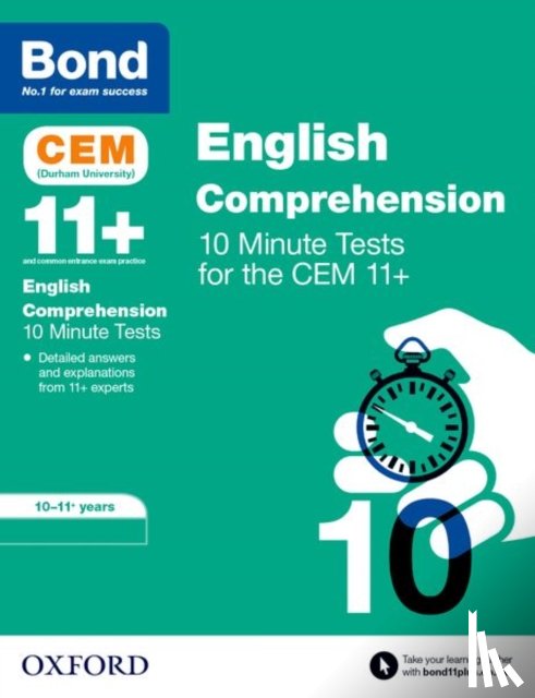 Jenkins, Christine, Bond 11+ - Bond 11+: CEM English Comprehension 10 Minute Tests: Ready for the 2025 Cambridge Select Insight exam