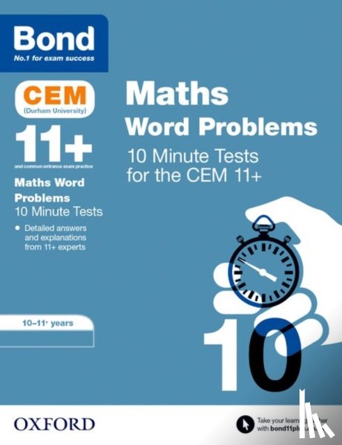 Hughes, Michellejoy, Bond 11+ - Bond 11+: CEM Maths Word Problems 10 Minute Tests: Ready for the 2025 Cambridge Select Insight exam