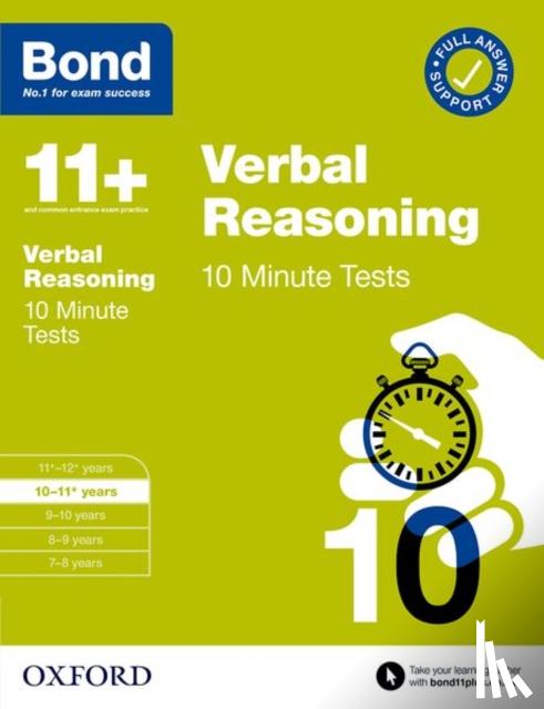 Down, Frances, Bond 11+ - Bond 11+: Bond 11+ 10 Minute Tests Verbal Reasoning 10-11 years: For 11+ GL assessment and Entrance Exams