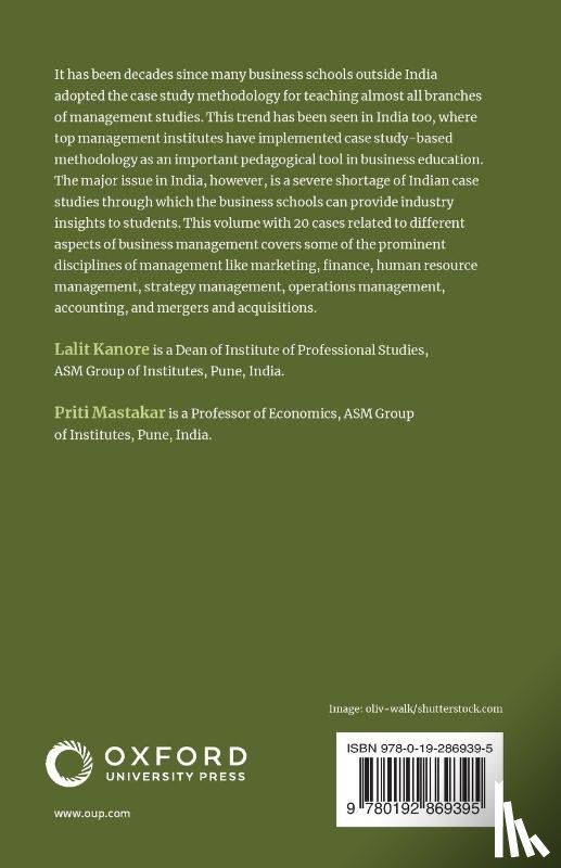 Kanore, Lalit (Dean, Mastakar, Priti (Head of Finance and Economics - Indian Business Case Studies Volume III