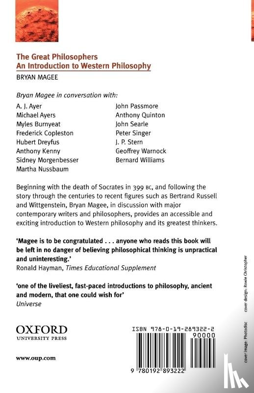 Magee, Bryan (Fellow in Philosophy - The Great Philosophers