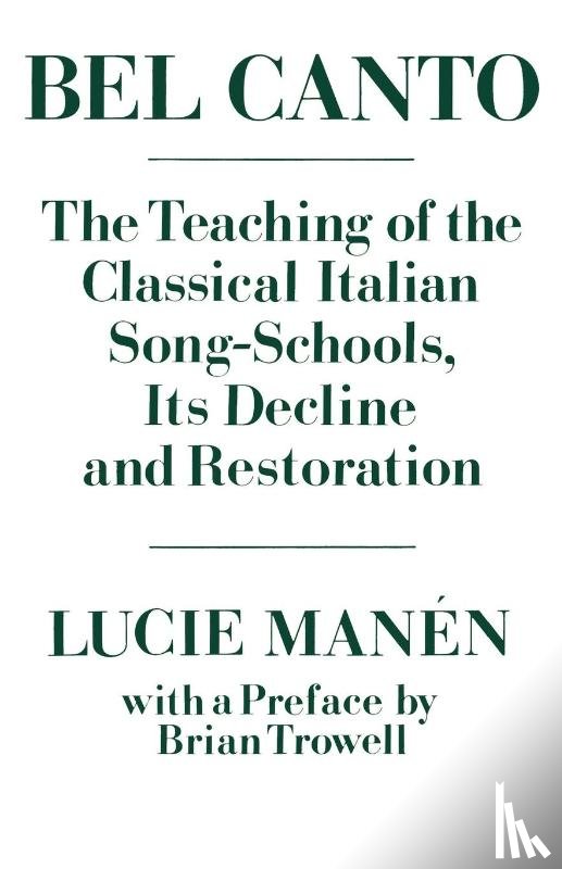 Manen, Lucie - Bel Canto