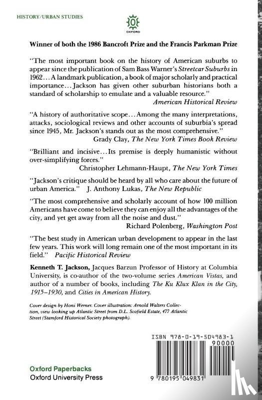 Jackson, Kenneth T. (professor of History - Crabgrass Frontier