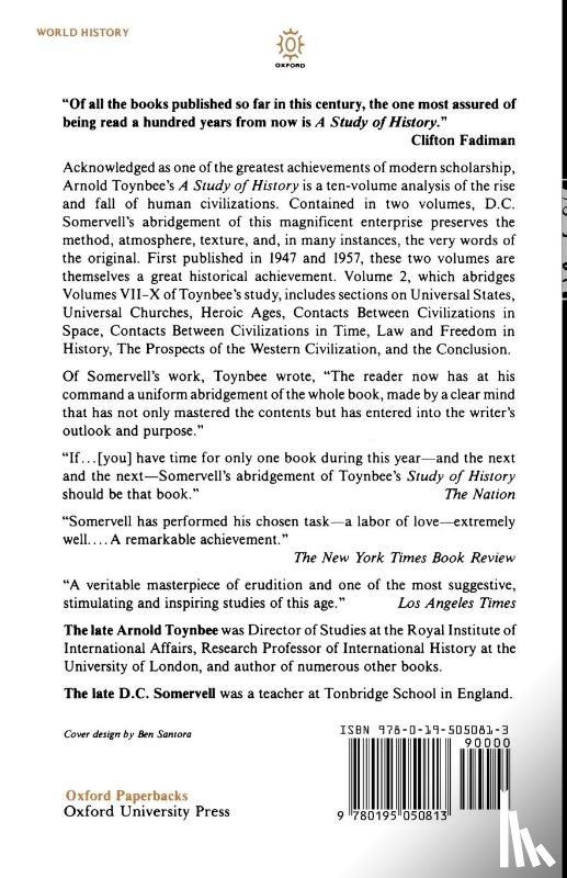 Toynbee, Arnold J. - A Study of History: Volume II: Abridgement of Volumes VII-X