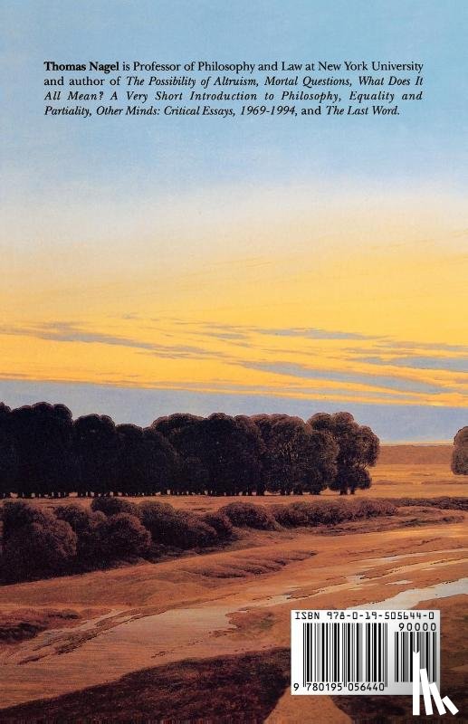 Nagel, Thomas (Professor of Philosophy and Law - The View from Nowhere