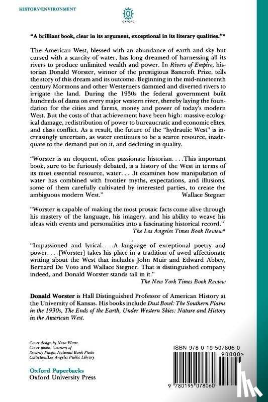 Worster, Donald (Meyerhoff Professor of American Environmental Studies - Rivers of Empire