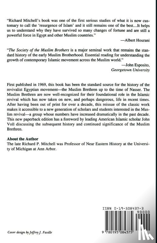 Mitchell, Richard P. (late Professor of Near Eastern History - The Society of the Muslim Brothers