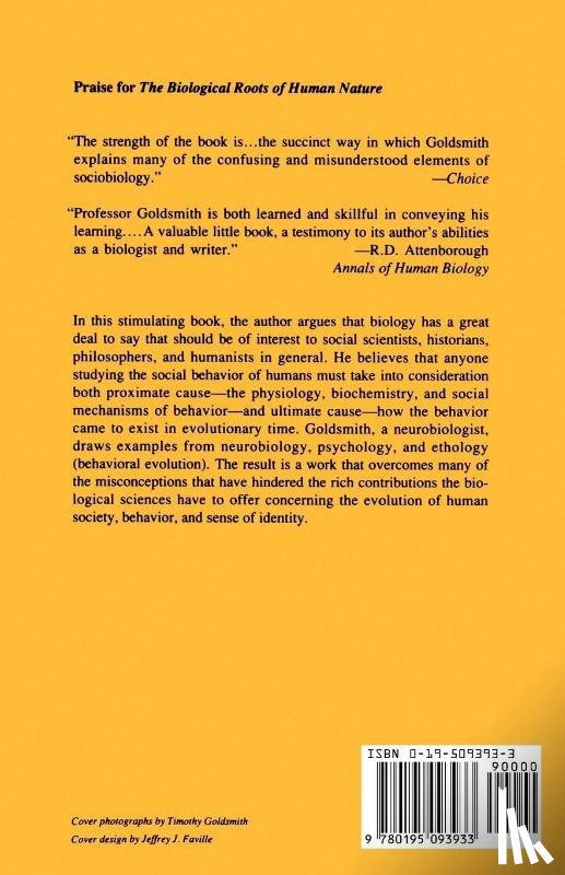 Goldsmith - The Biological Roots of Human Nature
