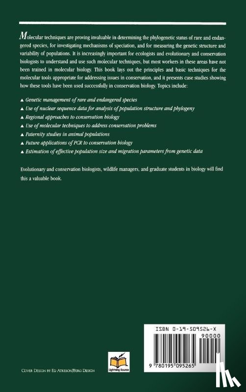  - Molecular Genetic Approaches in Conservation