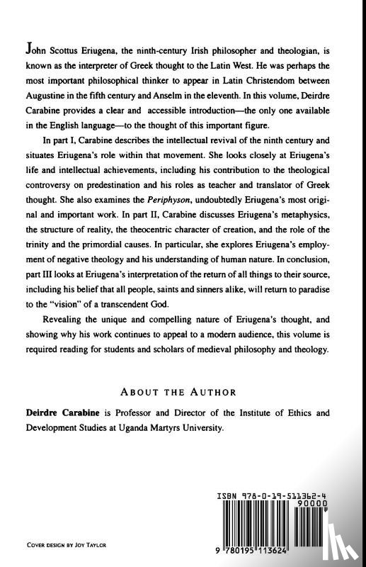 Carabine, Dierdre (Professor and Director of the Institute of Ethics and Development Studies - John Scottus Eriugena