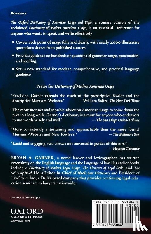 Garner, Bryan A. - The Oxford Dictionary of Usage and Style