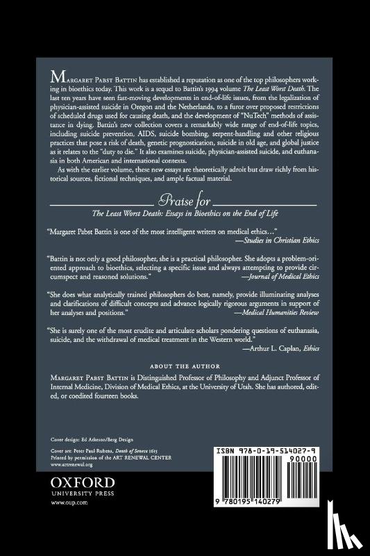 Battin, Margaret Pabst (Professor of Philosophy - Ending Life