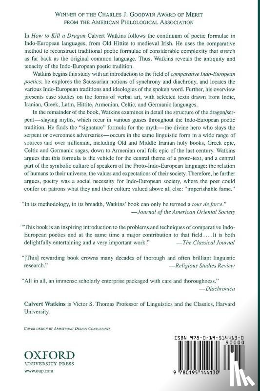Watkins, Calvert (Professor of Linguistics and Classics - How to Kill a Dragon