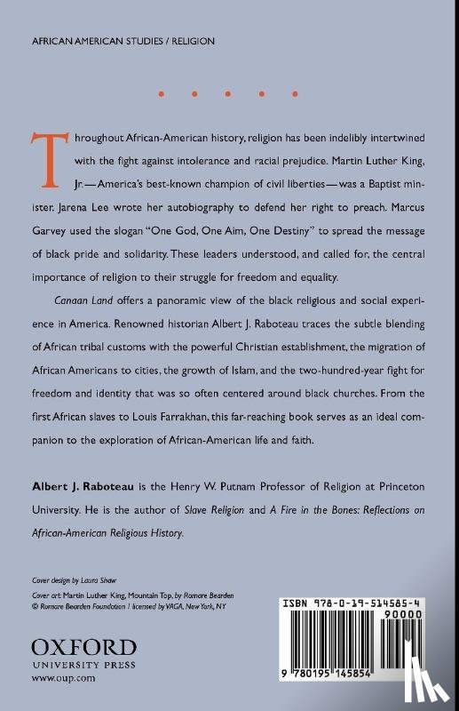 Raboteau, Albert J. (Henry W. Putnam Professor of Religion - Canaan Land