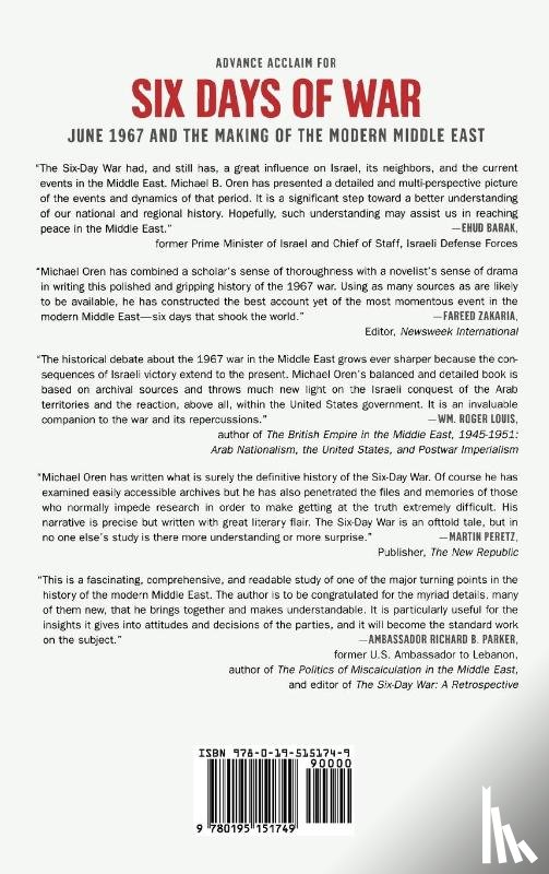 Oren, Michael B. (Senior Fellow - Six Days of War: June 1967 and the Making of the Modern Middle East