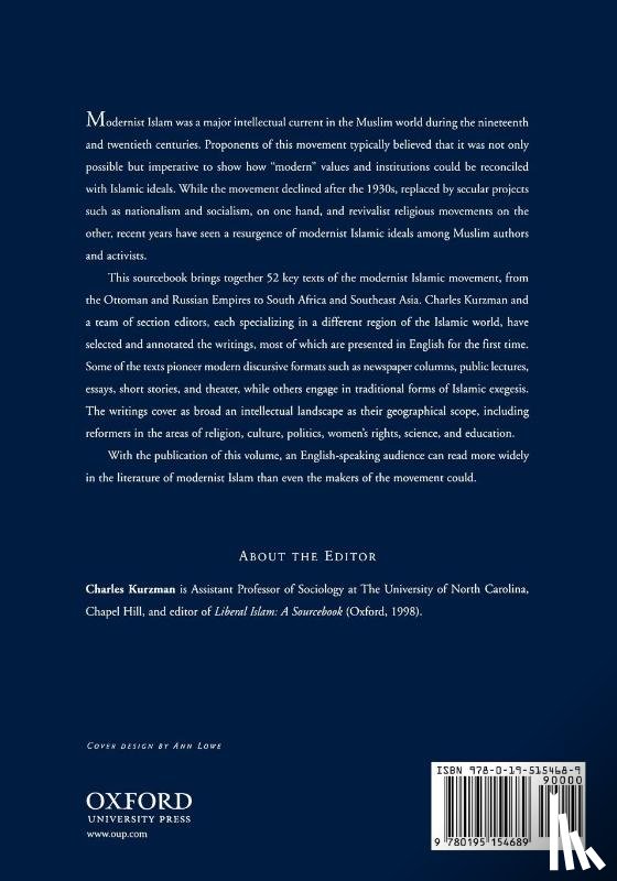 Kurzman, Charles (Assistant Professor of Sociology - Modernist Islam, 1840-1940