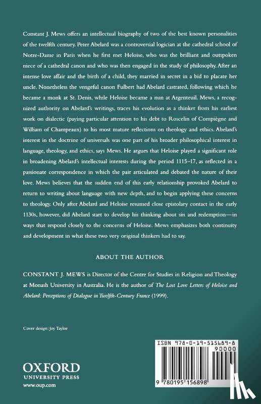 Mews, Constant J. (Senior Lecturer - Abelard and Heloise