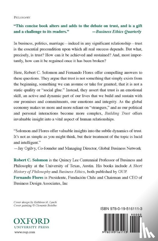 Solomon, Robert C. (Quincy Lee Centennial Professor of Business and Philosophy, Flores, Fernando - Building Trust